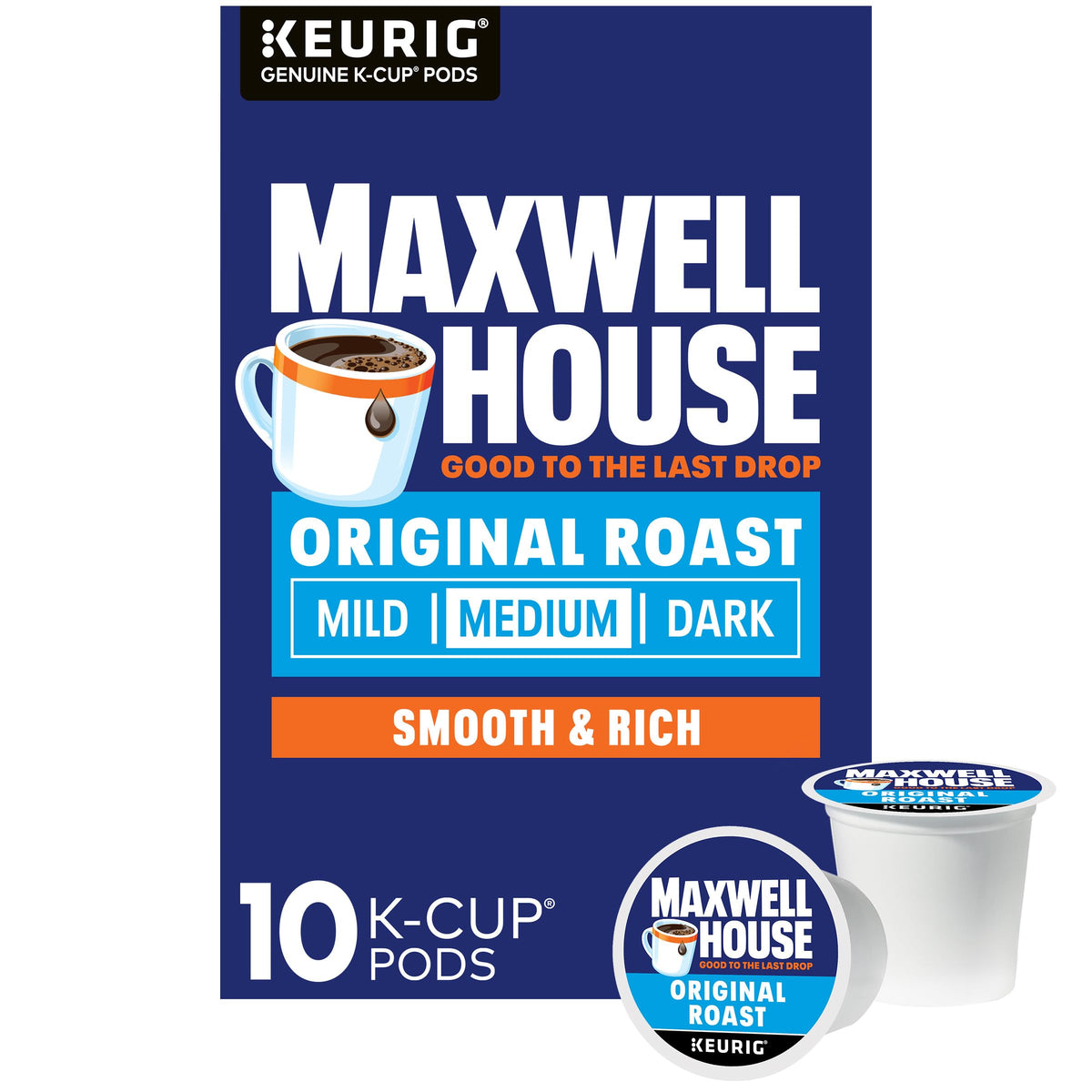 MAXWELL HOUSE Original Roast box front, a reliable morning start.