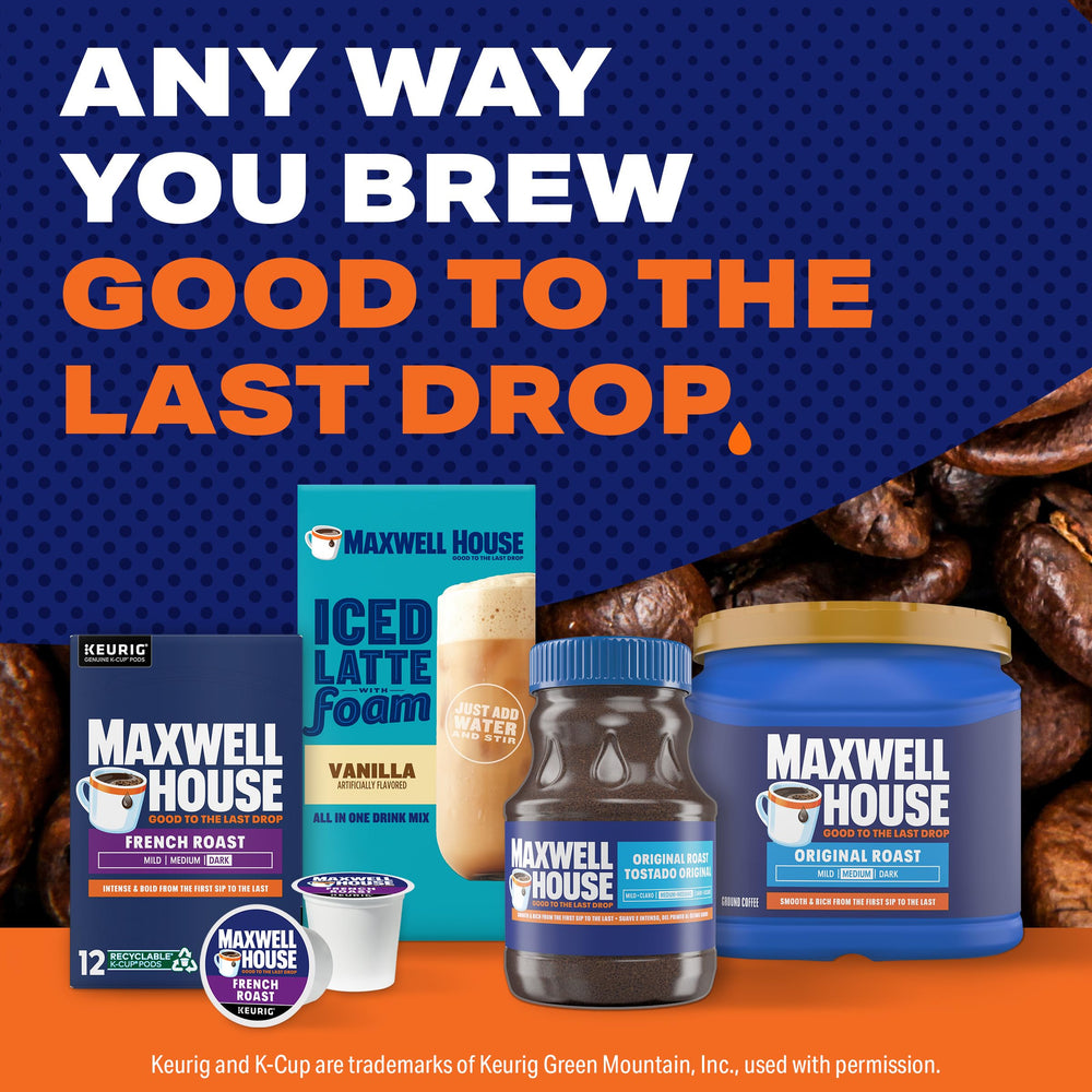 MAXWELL HOUSE Original Roast cup suggesting a relaxing break