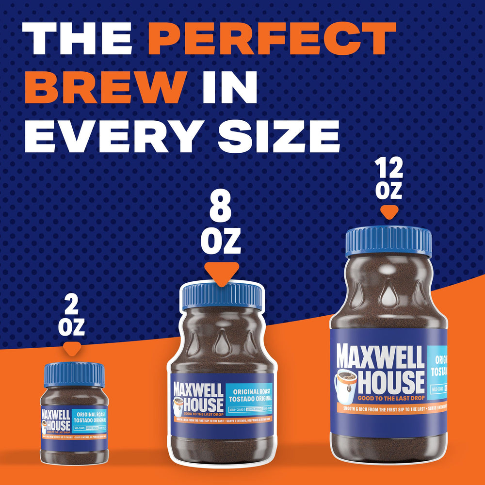 MAXWELL HOUSE Original Roast jar indicates roasted in the USA