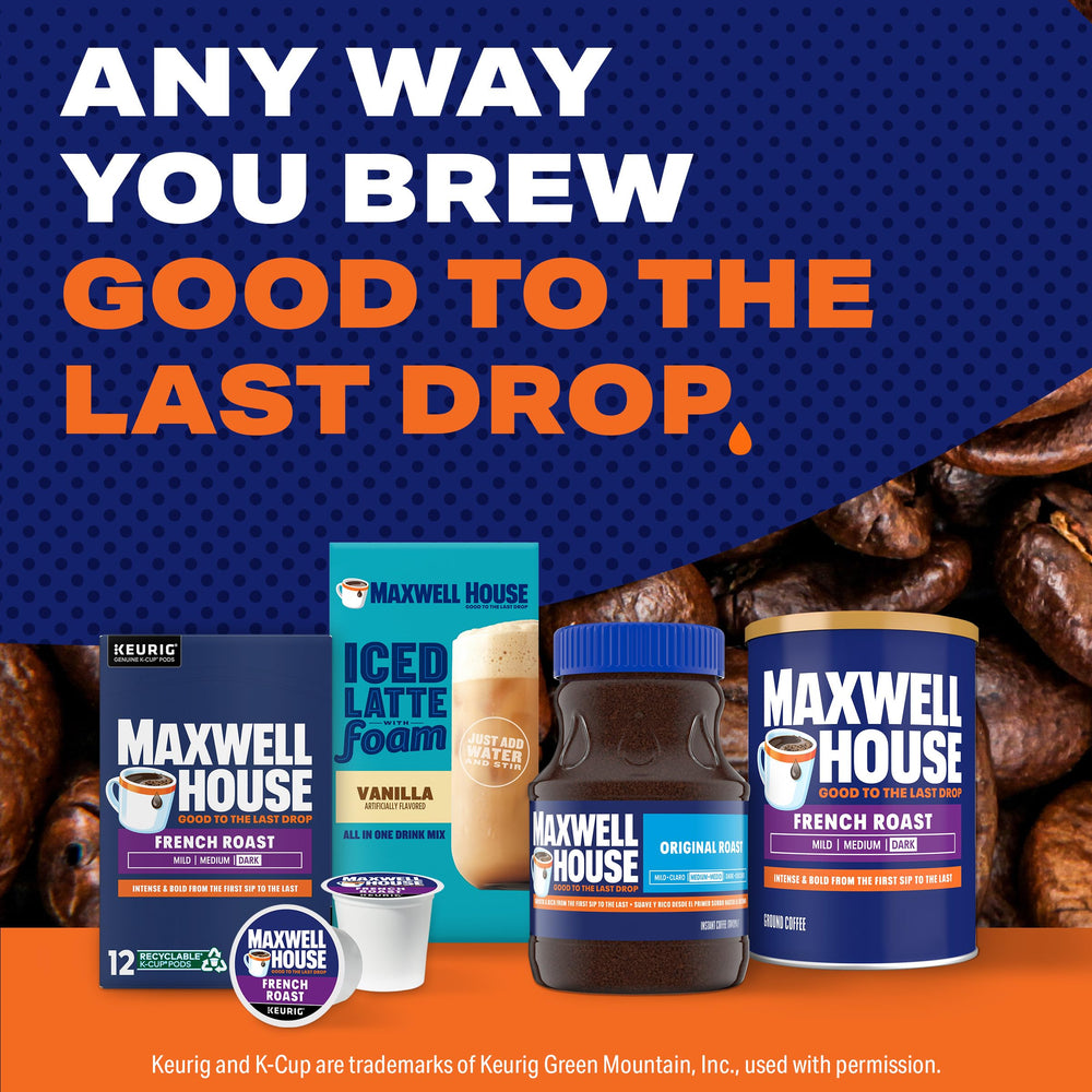 Pour-over scene with Maxwell House French Blend