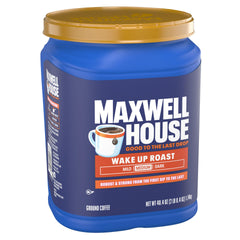 Close-up of MAXWELL HOUSE beans hints at the medium roast profile.