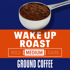 Steaming cup of Maxwell House Wake Up Roast ready for a bright morning.