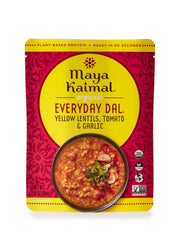 Maya Kaimal dal packaging shows a quick weeknight meal option