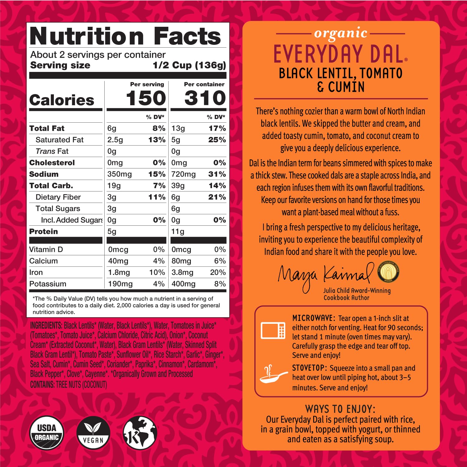Maya Kaimal Everyday Dal tomato cumin aroma image ideal for flavorful quick dinners.