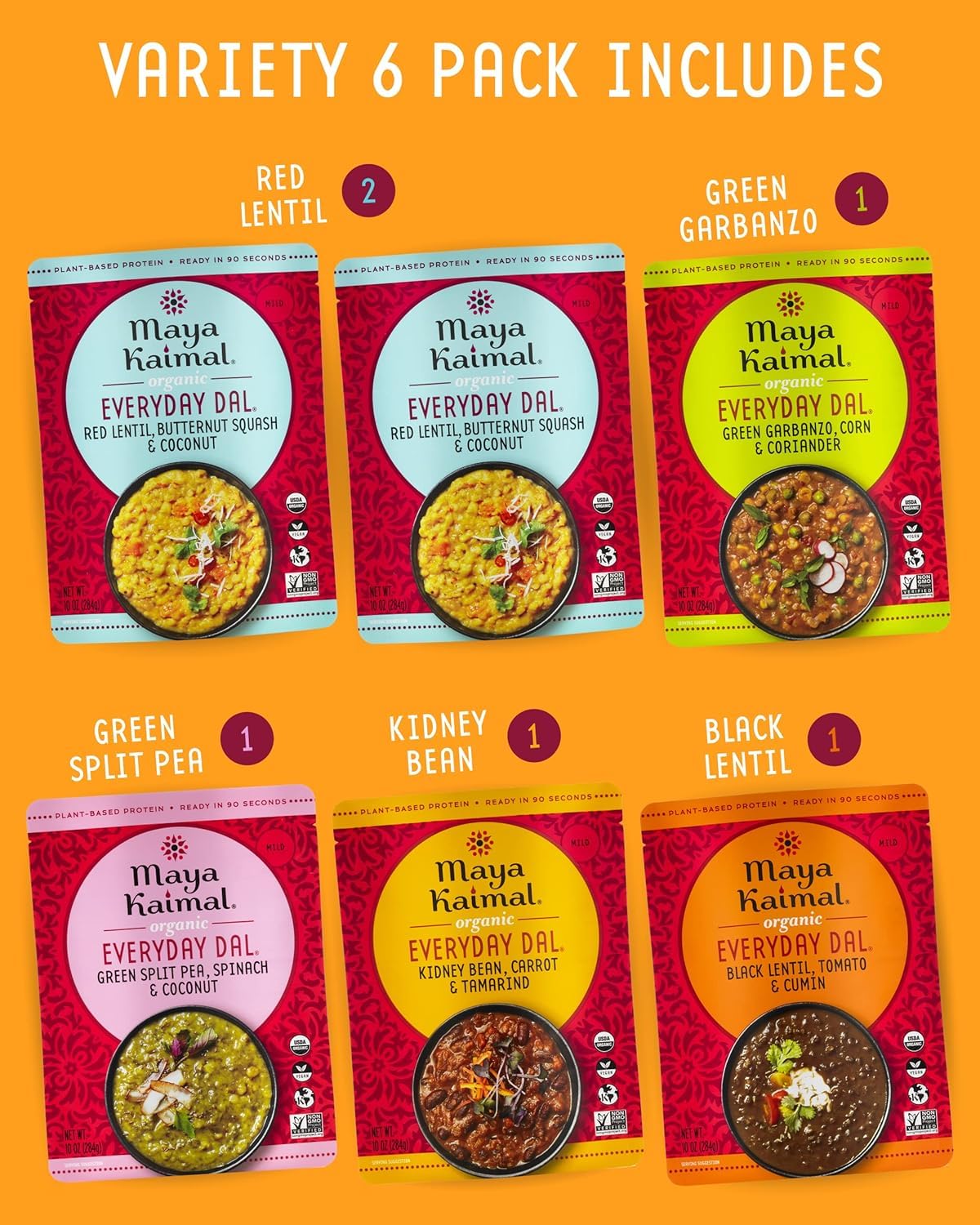 Maya Kaimal ready-to-eat dal ready in under 90 seconds.