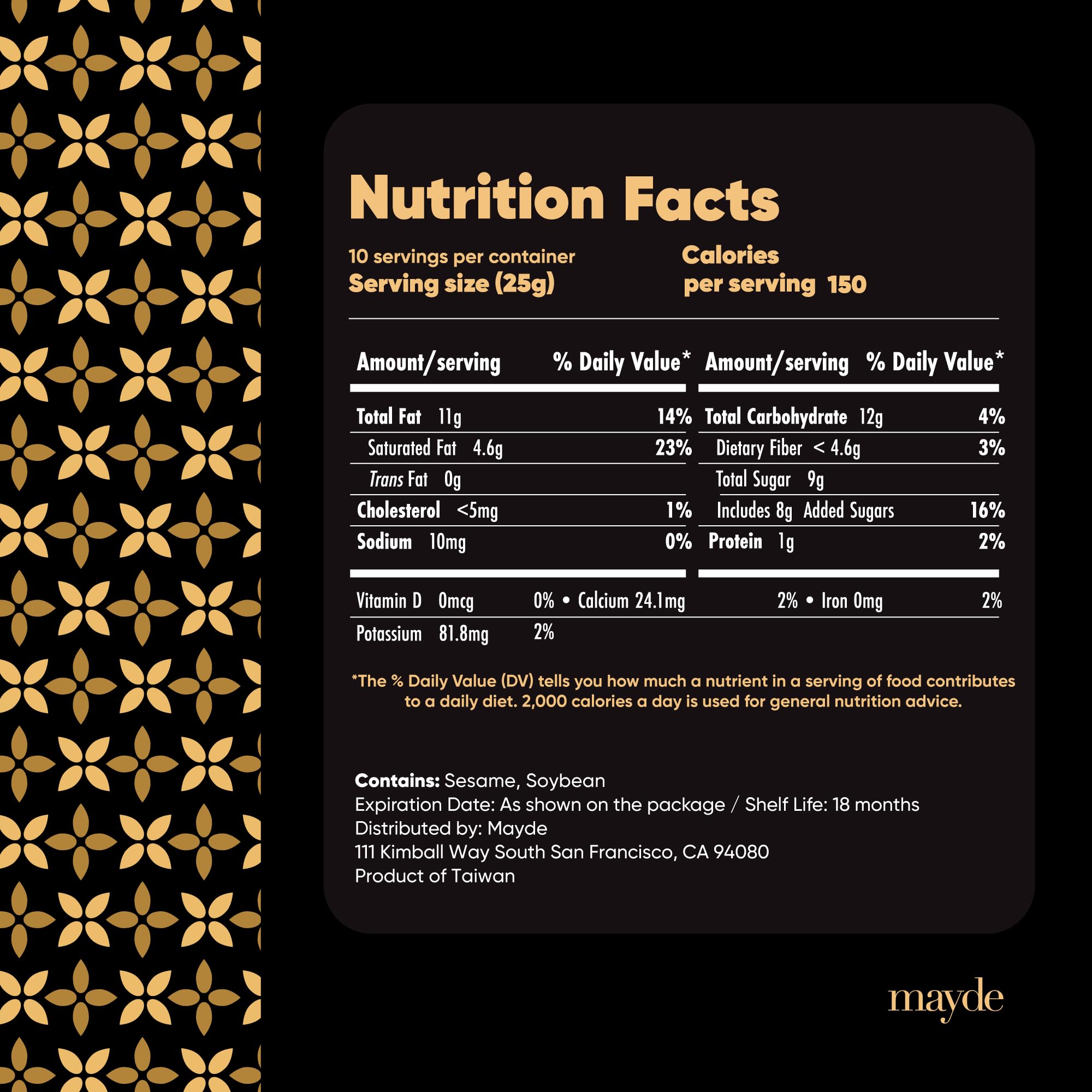 Mayde black sesame paste spread on toasted bread for fuller flavor.