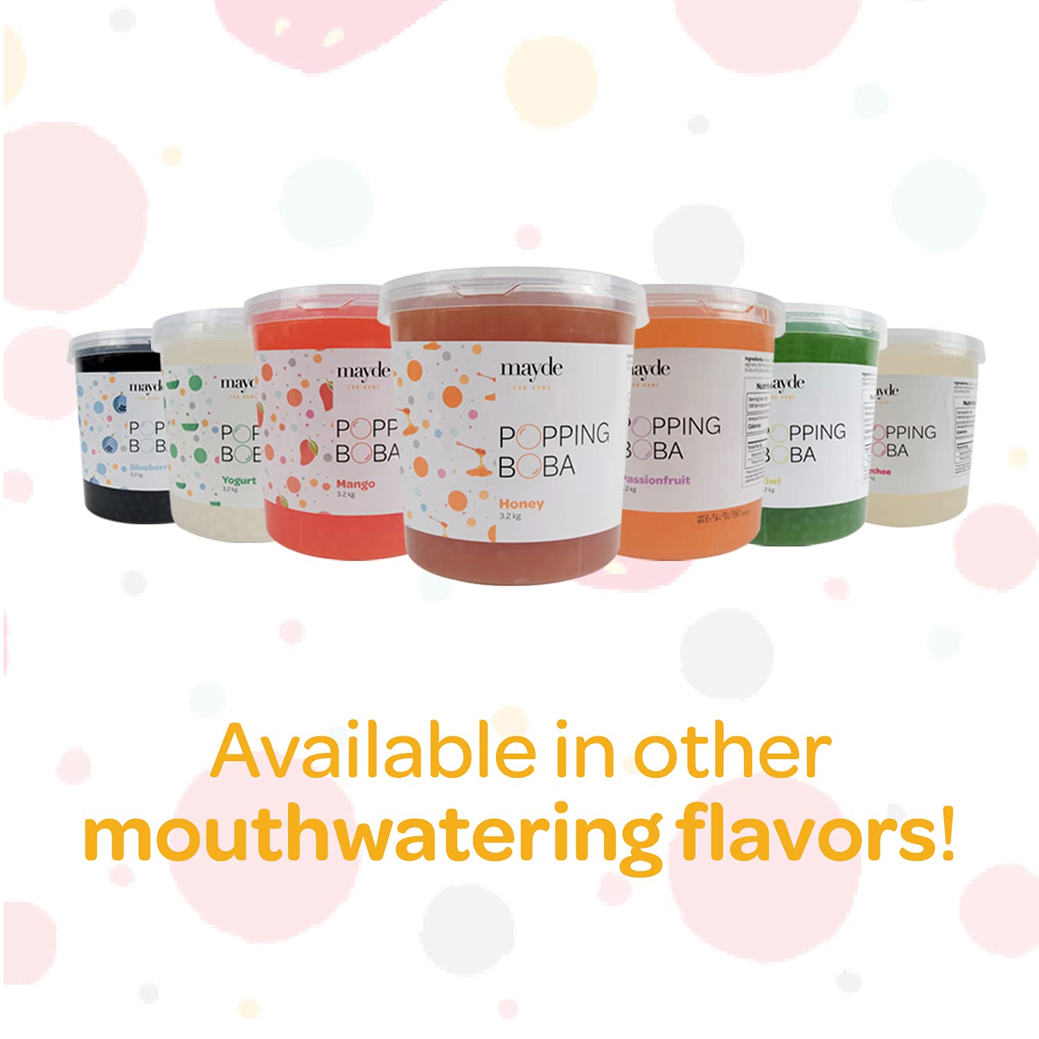 Mayde fruit-filled pearls splash: vibrant strawberry flavor for breakfast bowls.