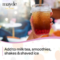 Mayde popping boba pearls passion fruit jar for fruity drinks