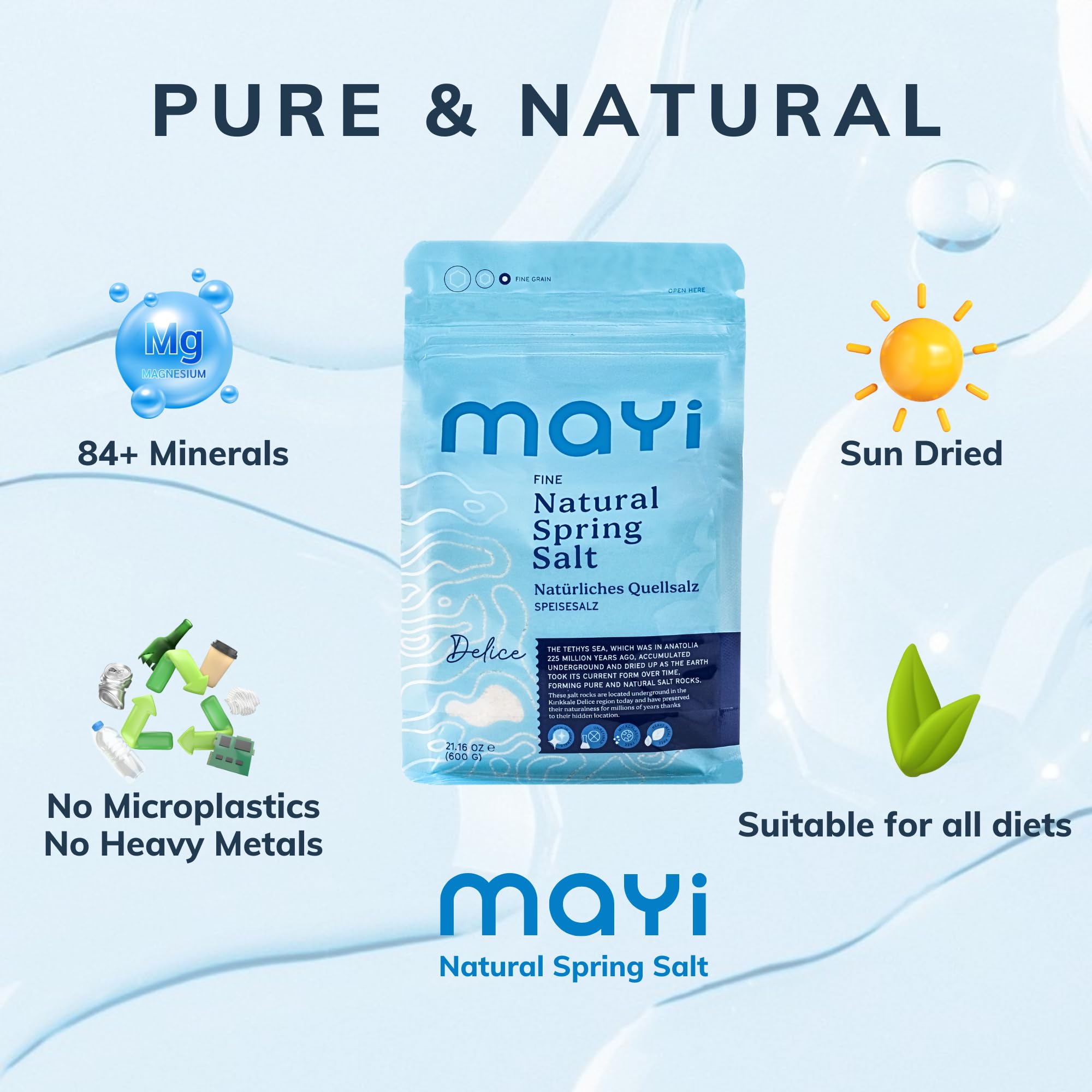 Mayi Tuz low-sodium potassium-enriched salt supports balanced flavor in everyday cooking.