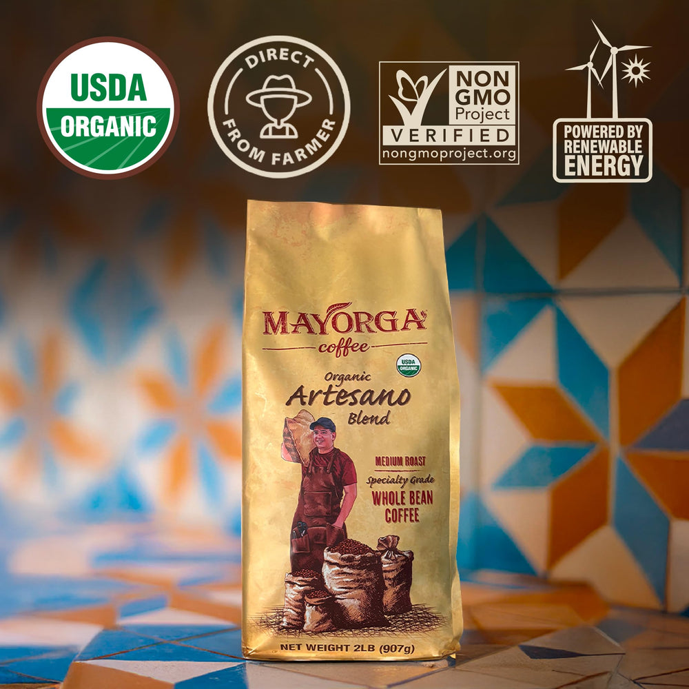 Aromas rise from Mayorga Artesano Blend as steam over a cup.