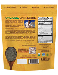 Mayorga chia seeds in a resealable bag keeping freshness and flavor.