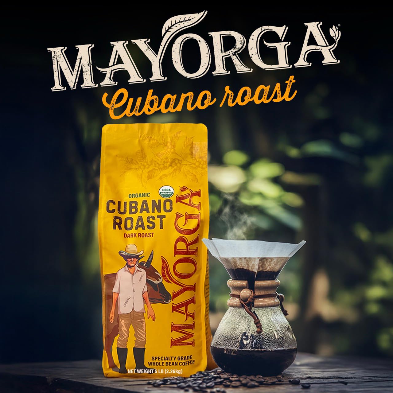 Mayorga Cubano Roast grind-fresh aroma for espresso and drip routines