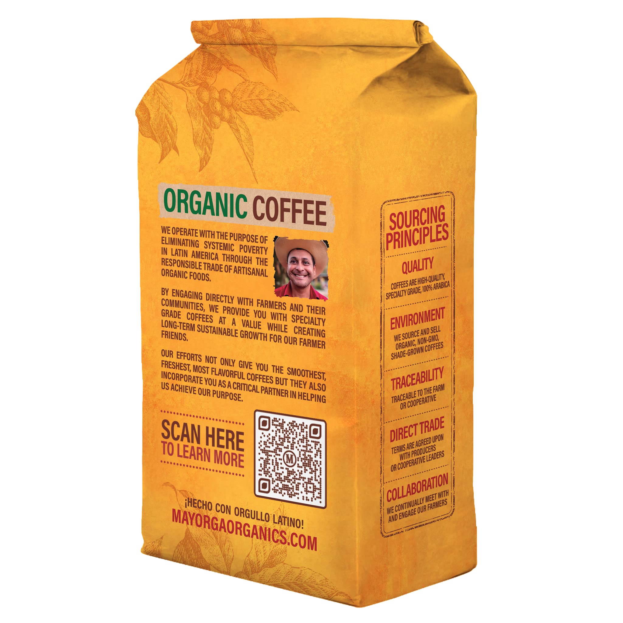 Mayorga decaf Arabica whole beans ready for morning ritual