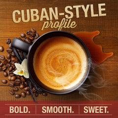 Latin slow-roast process enhances aroma and a smooth finish.