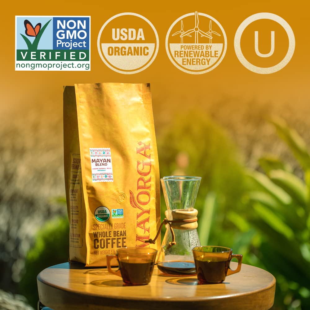Cup reveals chocolate and floral notes in Mayorga Mayan Blend.