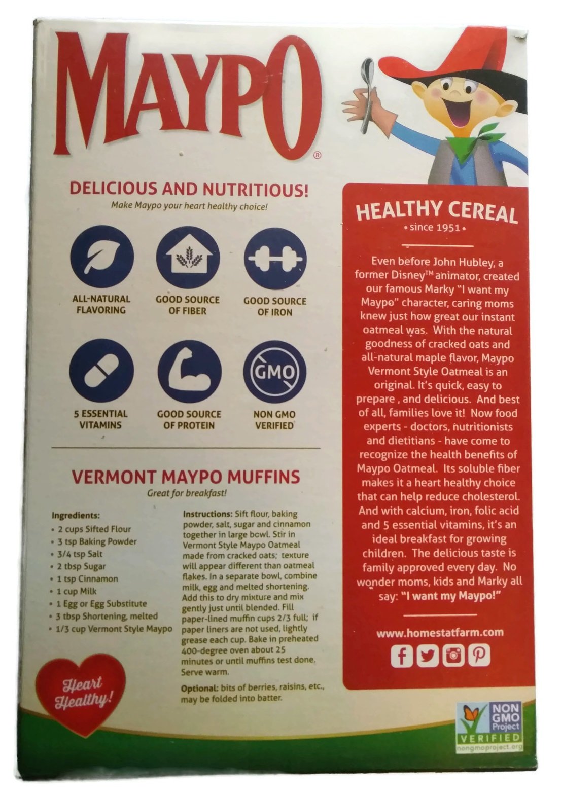 Close-up of tiny oats from Maypo Vermont Style mix – fiber-friendly texture