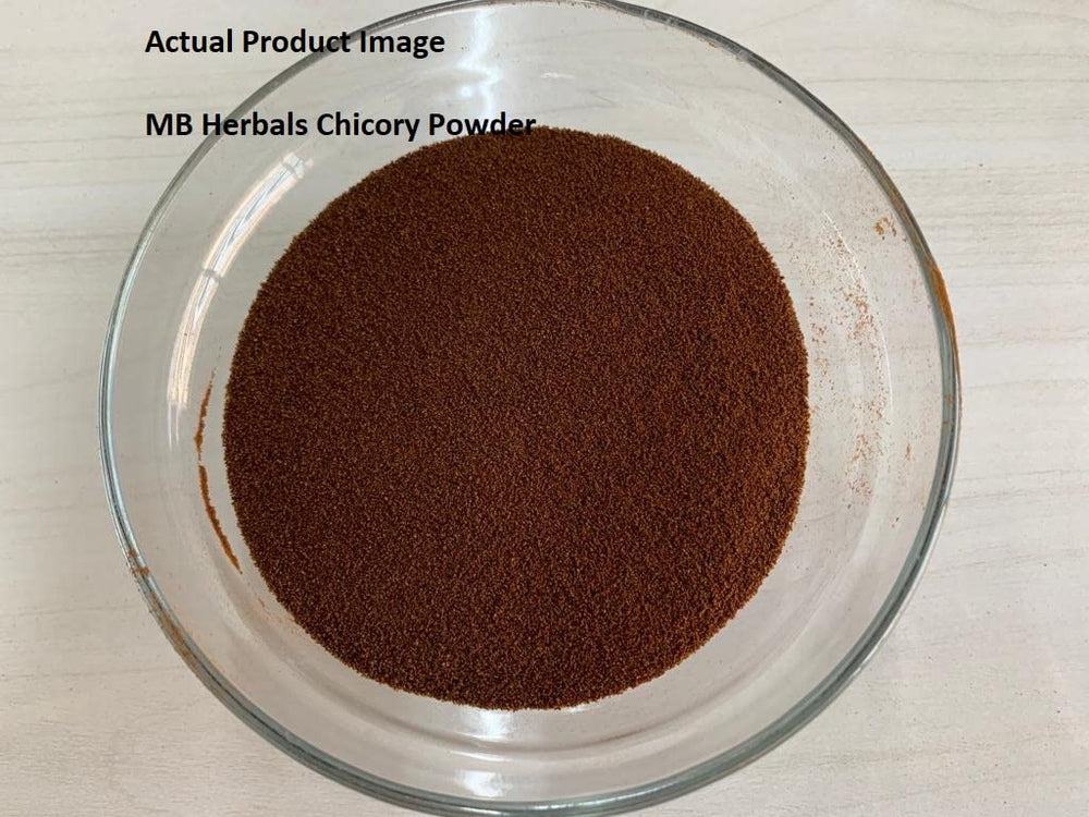 MB Herbals Chicory Powder in a mug with milk for creamy beverages