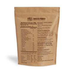 MB Herbals Hibiscus Powder scoop for easy dosing in beverages