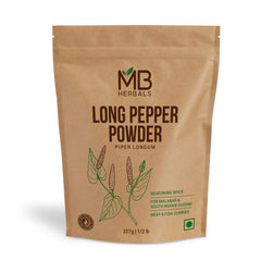 MB Herbals Long Pepper Powder 227g pack with bold aroma for Malabar curries.