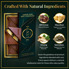 MBDH Wellness Ignite Mint Chocolate Bar foil wrapping emphasizes gift-ready elegance.