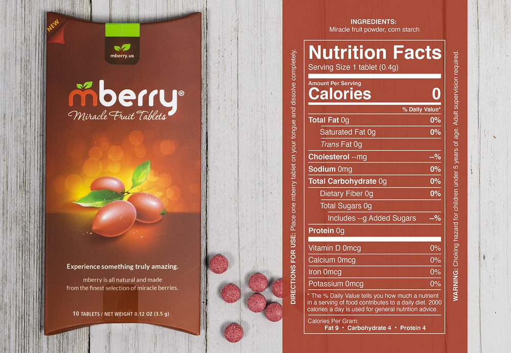 mberry natural ingredients label highlighting no fillers