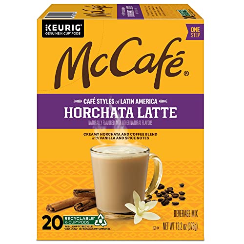 McCafé 8 oz brew setting visual shows ideal strength for Horchata Latte.