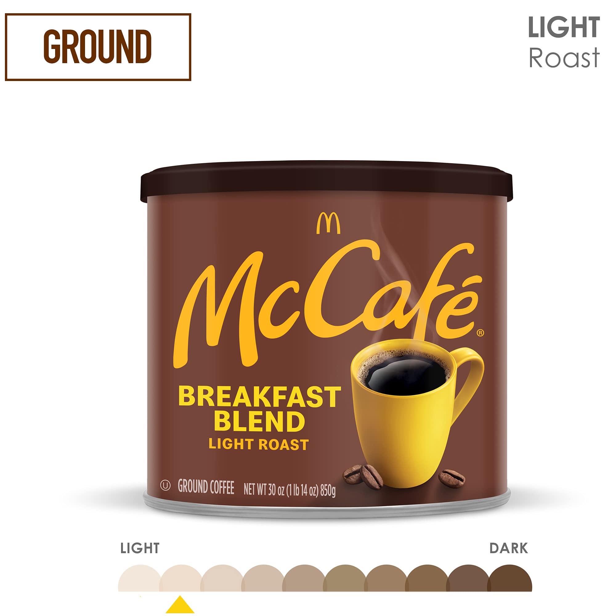 Ground coffee from McCafe Breakfast Blend for a smooth morning ritual.
