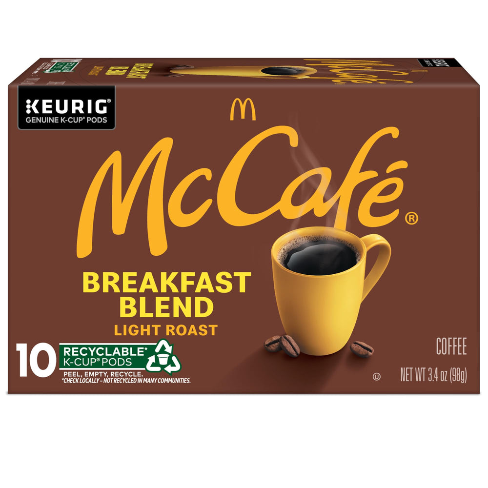 McCafé Breakfast Blend Keurig compatibility graphic reassures effortless brewing