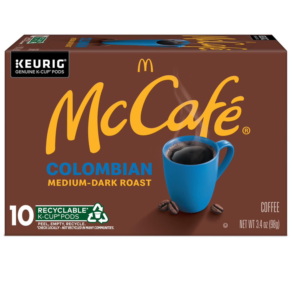 McCafé Colombian pod exterior demonstrates recyclable design