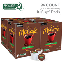 McCafé decaf K-Cup pods packaging for quick, clean mornings