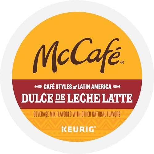 Aroma-steam rising from a freshly brewed McCafé latte.