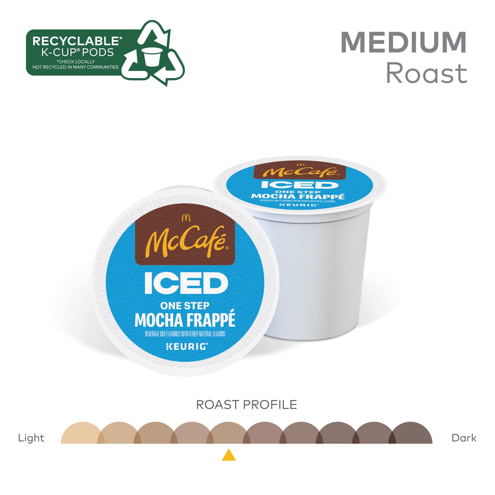 Creamy froth on McCafé Frappé signaling rich texture