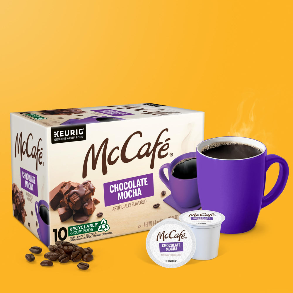 McCafé Kosher label on pod pack communicates OU certification for quality.