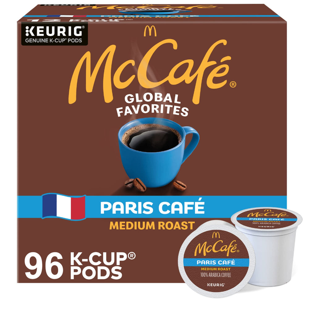 McCafé Paris Café K-Cup pods 24-pack box for Keurig brewing.