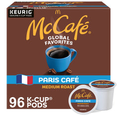 McCafé Paris Café K-Cup pods 24-pack box for Keurig brewing.