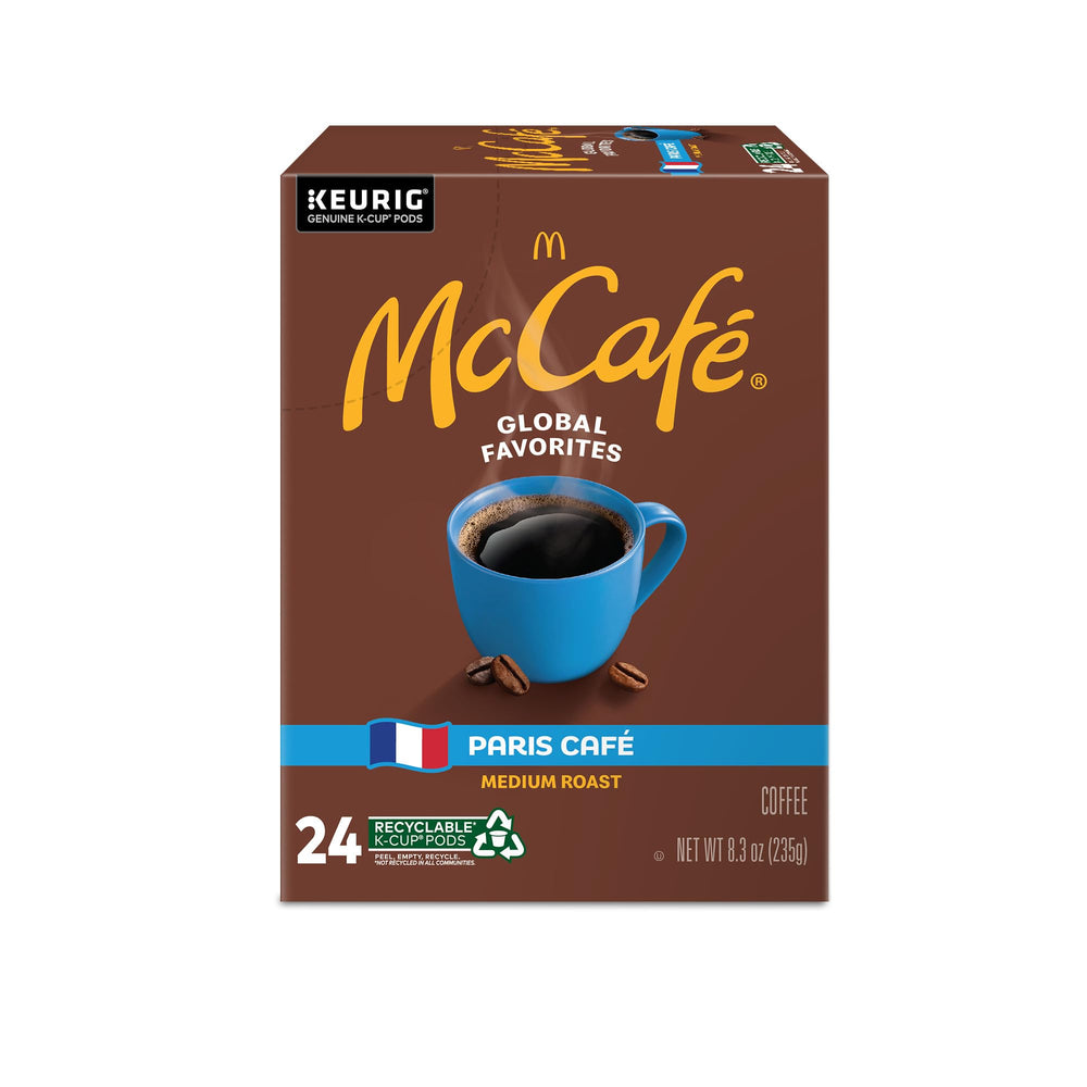 McCafé Paris Café K-Cup pods compatible with Keurig brewers.
