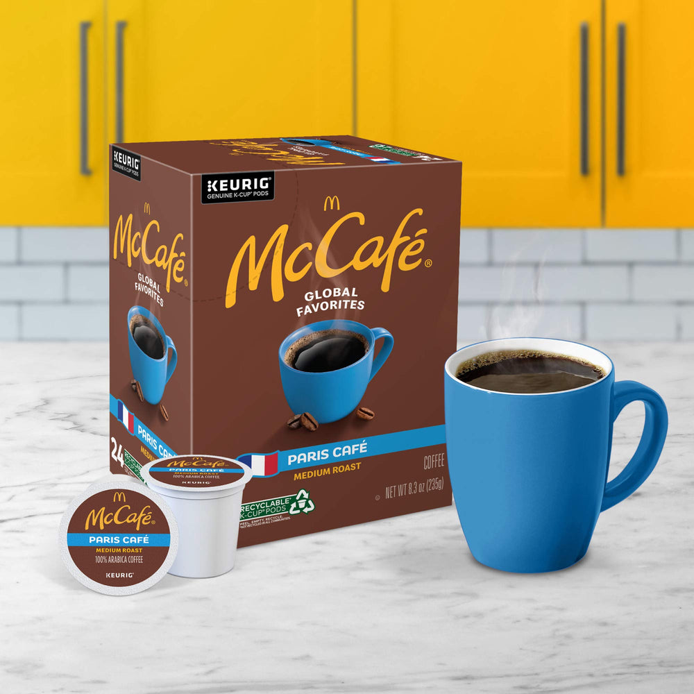 McCafé Paris Café Orthodox Union Kosher certification on the box.