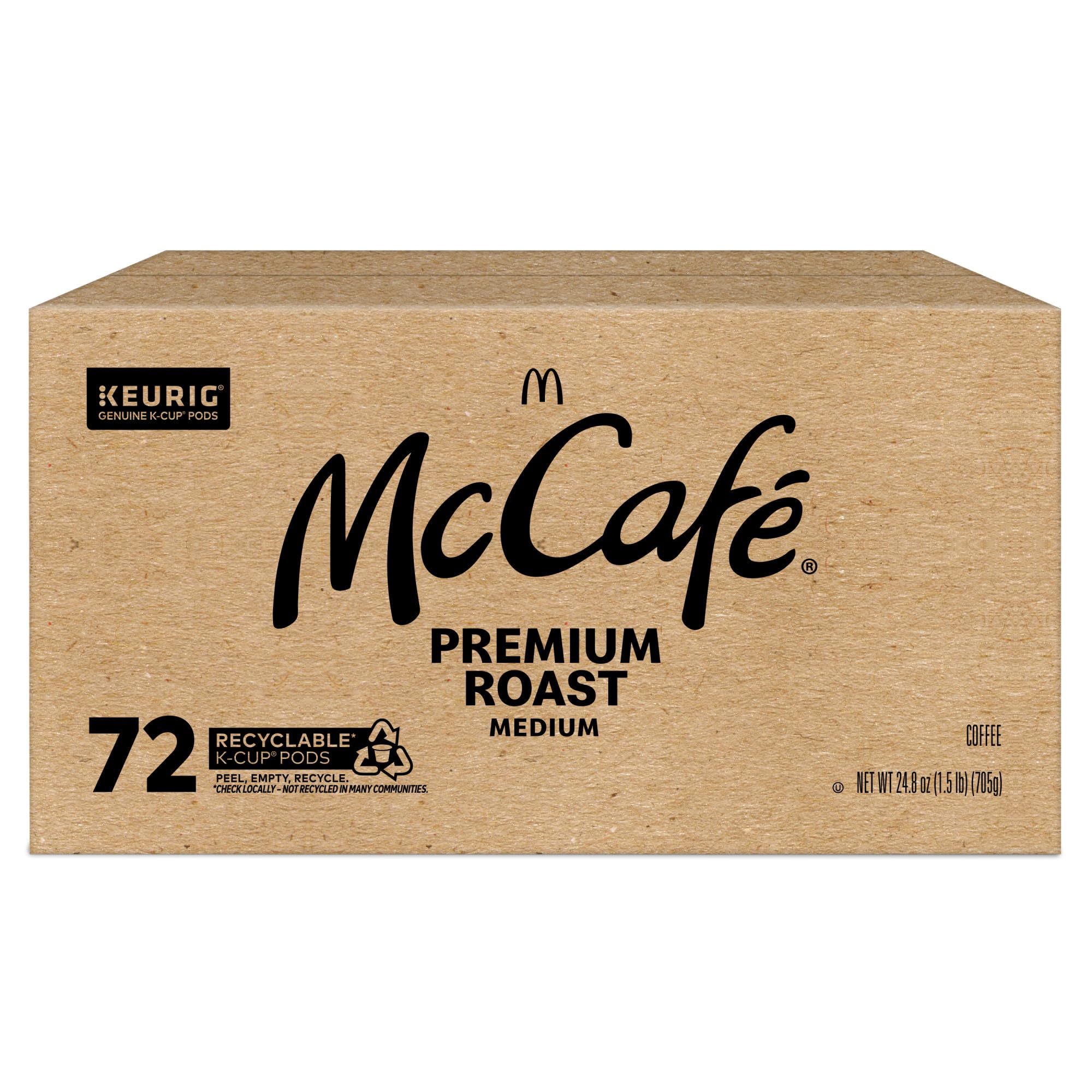 McCafé Premium Roast 72-count box ready for home or office use