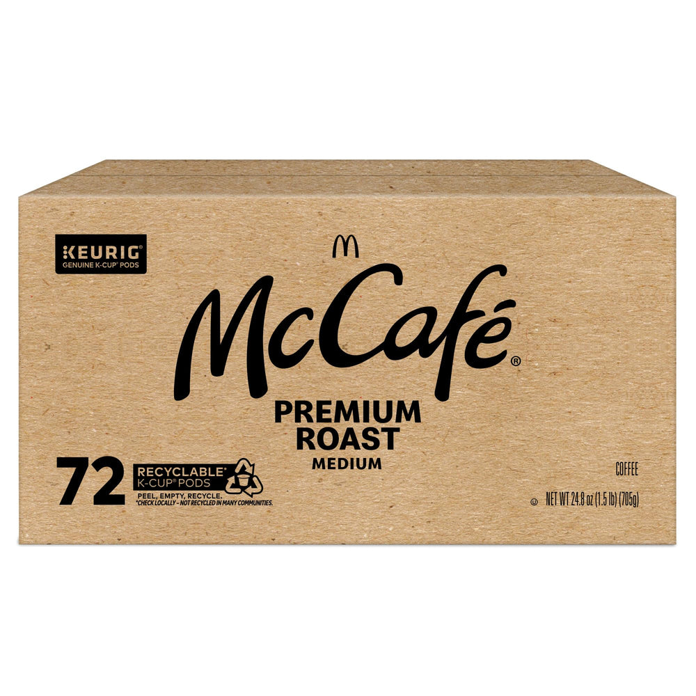 McCafé Premium Roast 72-count box ready for home or office use