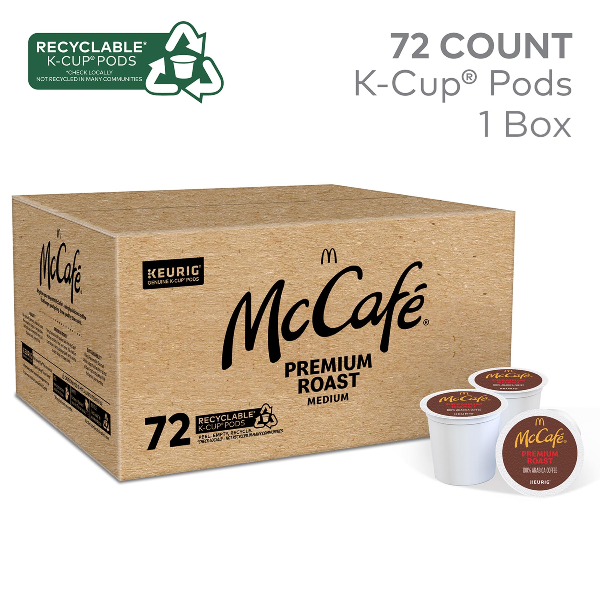 McCafé Premium Roast coffee beans highlighting premium arabica quality