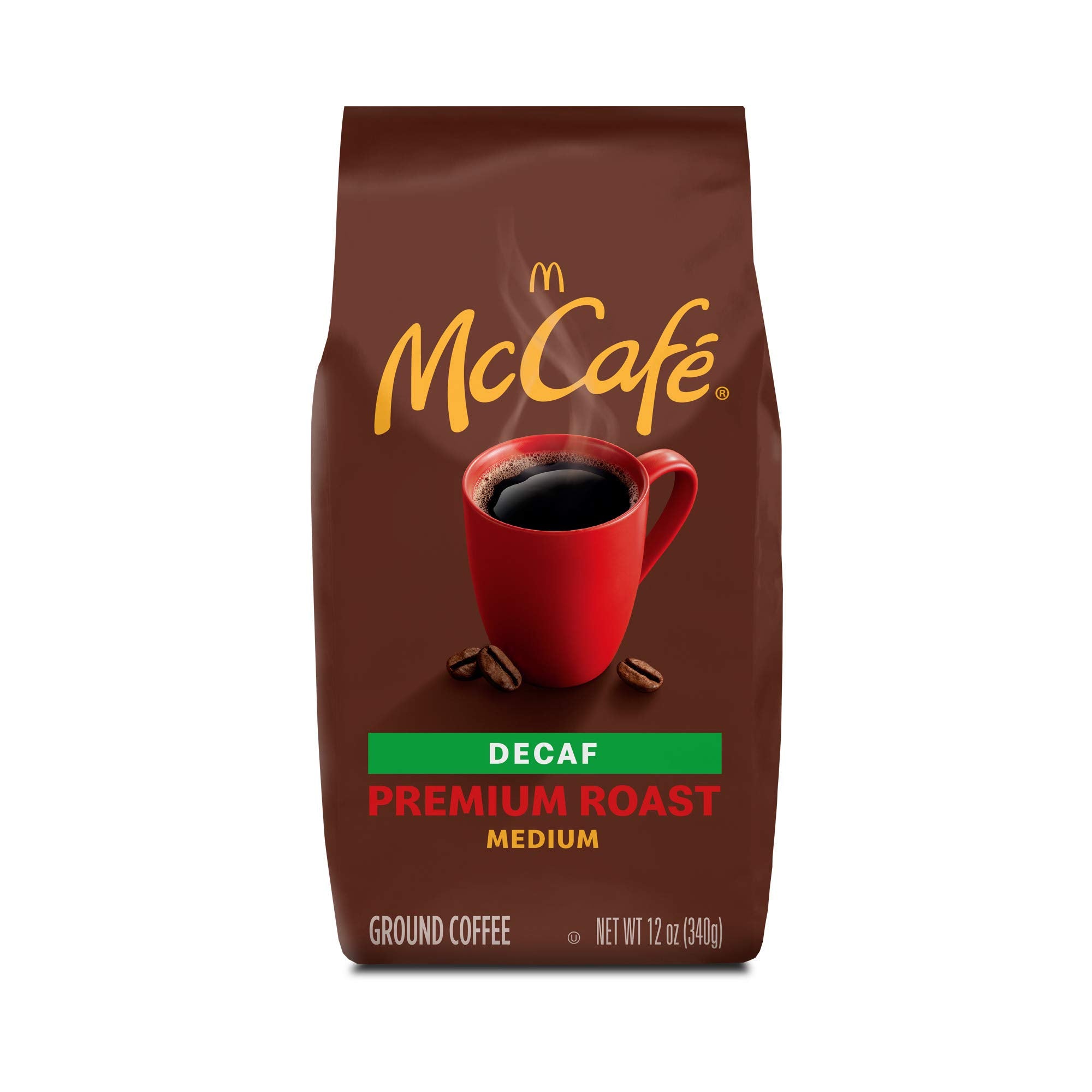 McCafe Premium Roast Decaf 12-oz packaging ready for everyday moments.