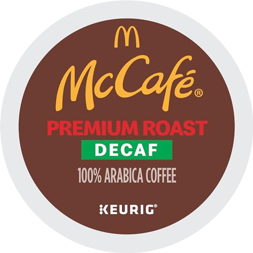 McCafé Premium Roast Decaf Orthodox Union Kosher certification label.