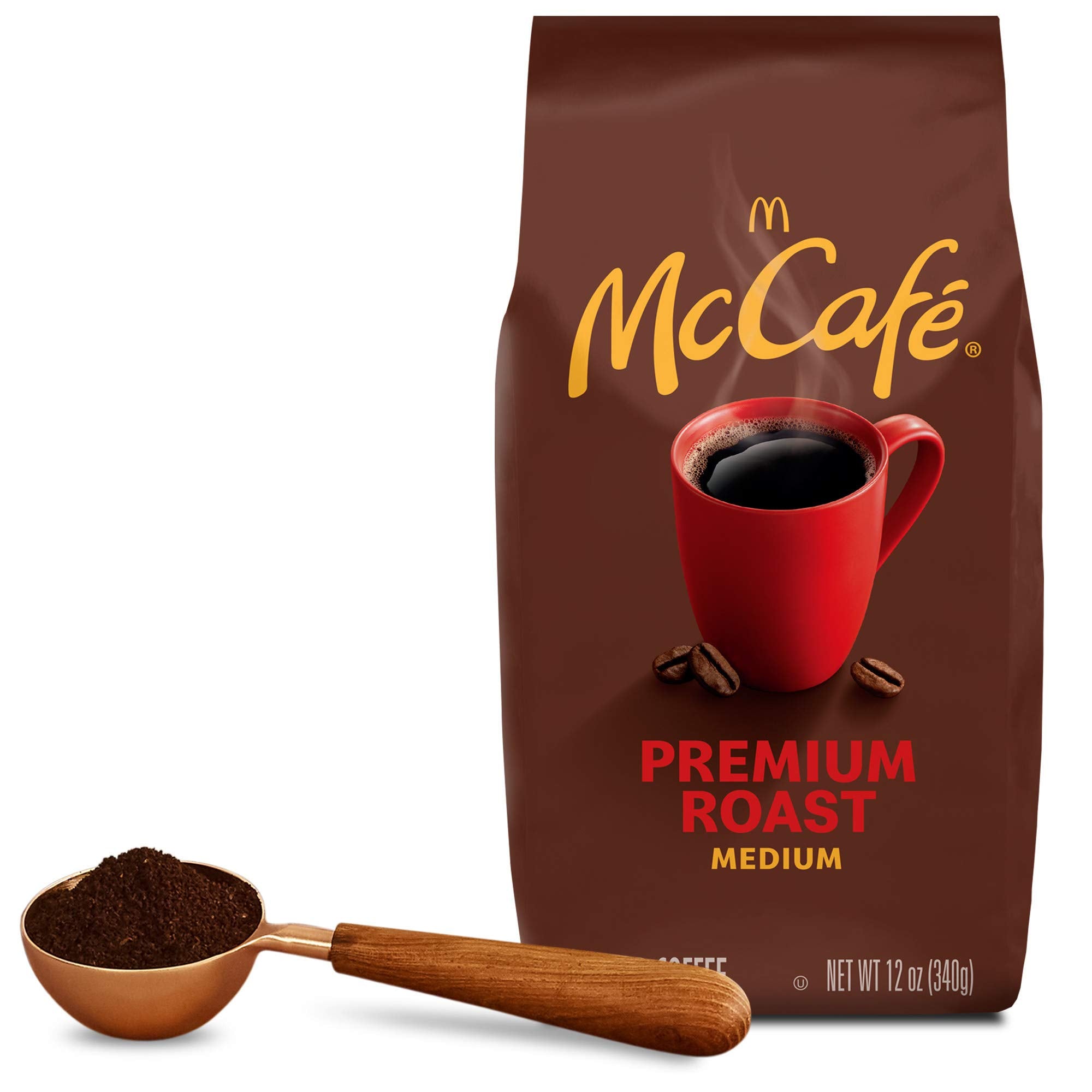 Freshly ground McCafé coffee ready for a fragrant home brew.