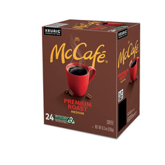 McCafé Premium Roast K-Cup in a brewer for a smooth cup.
