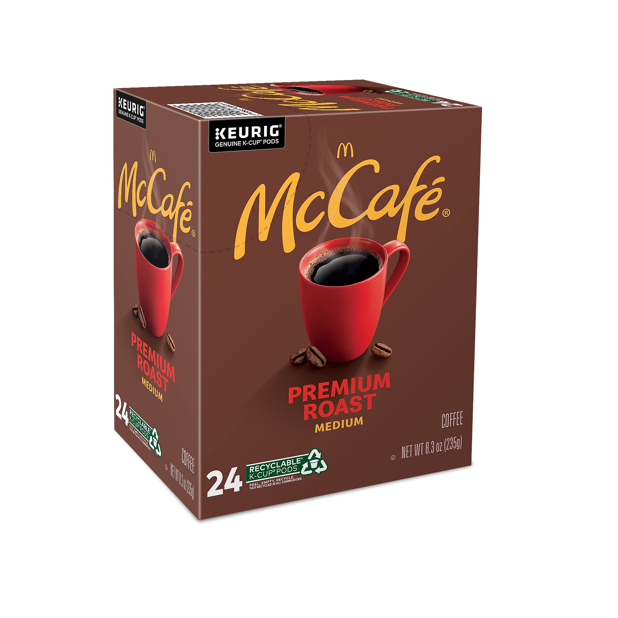 Brewing shot highlighting rich aroma from McCafé Premium Roast K-Cup.