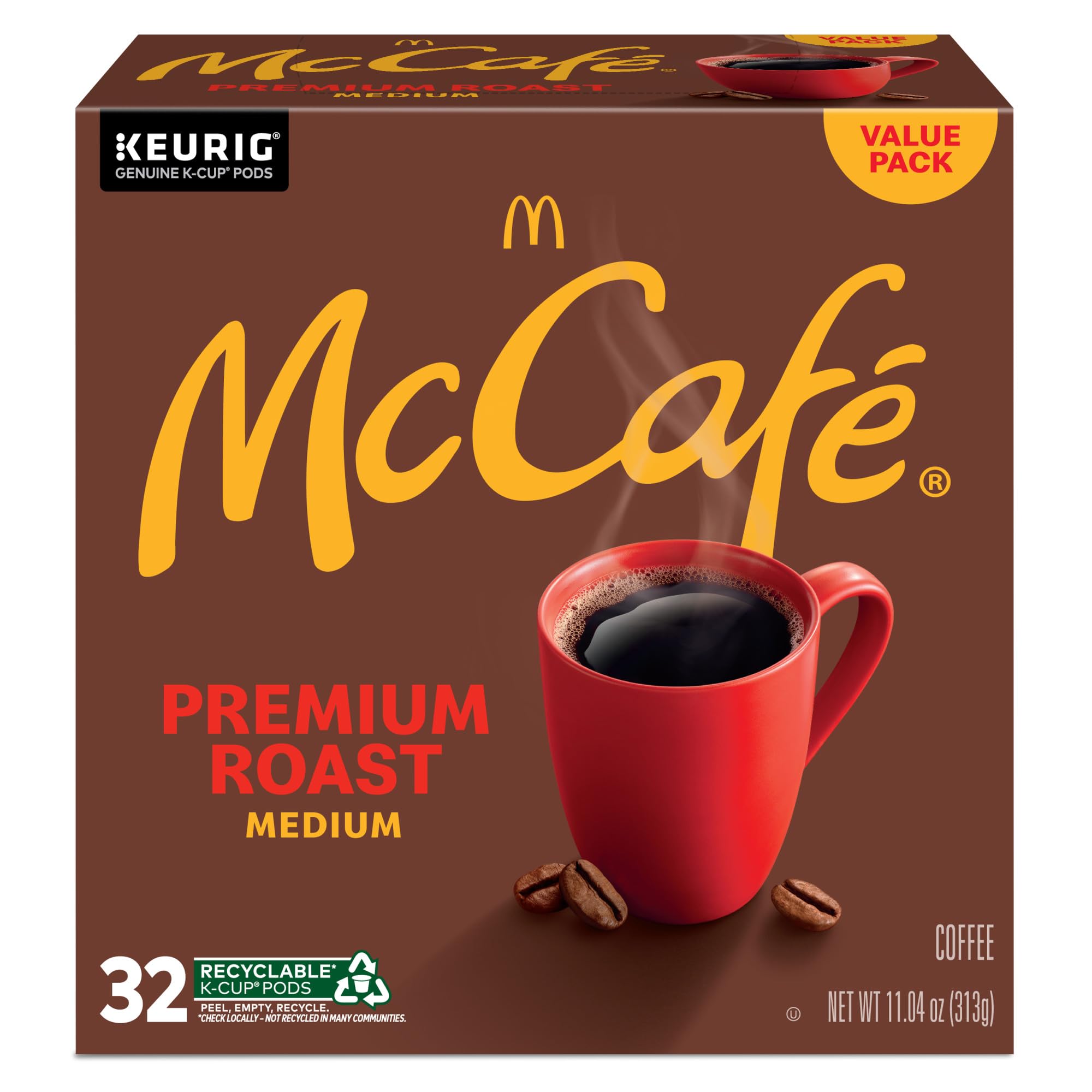 McCafé Premium Roast K-Cup package detail focusing on pod design
