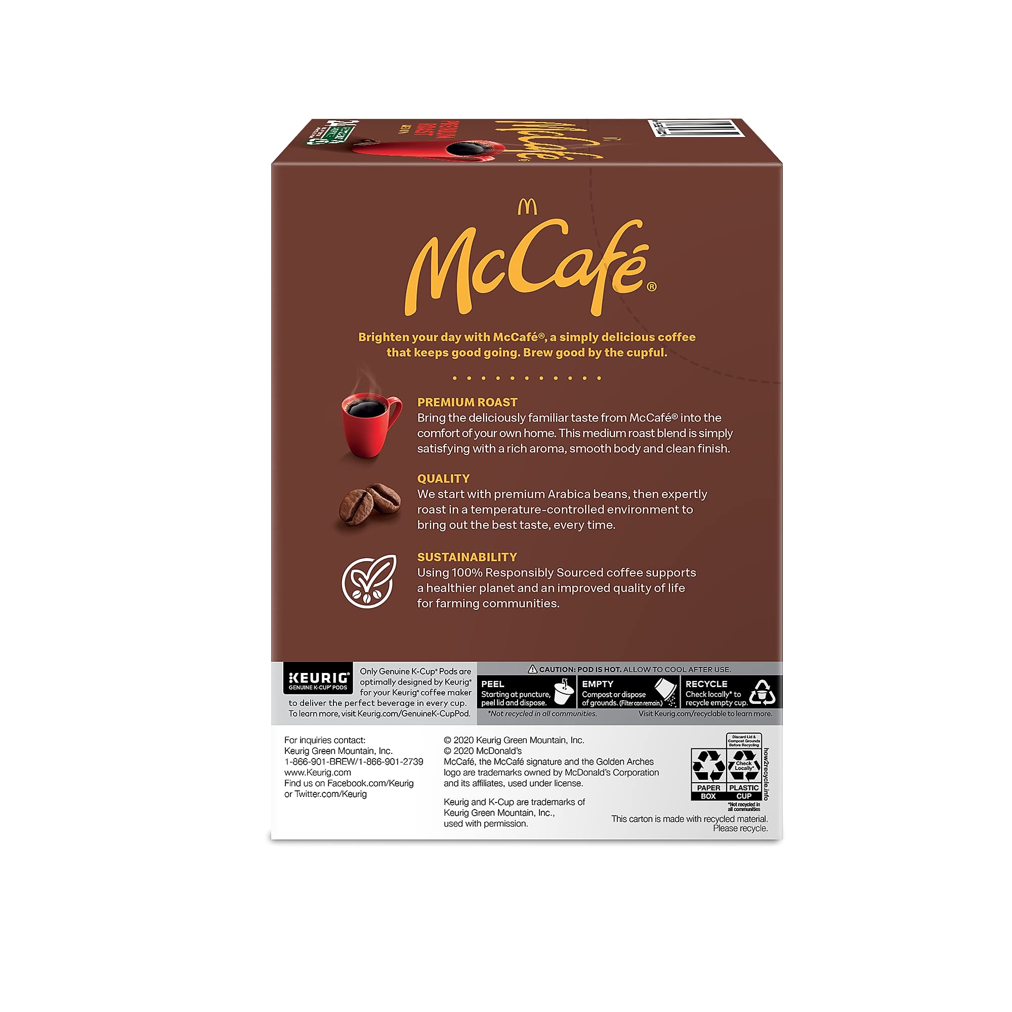 McCafé Premium Roast K-Cup on-the-go setup for quick energizing breaks.