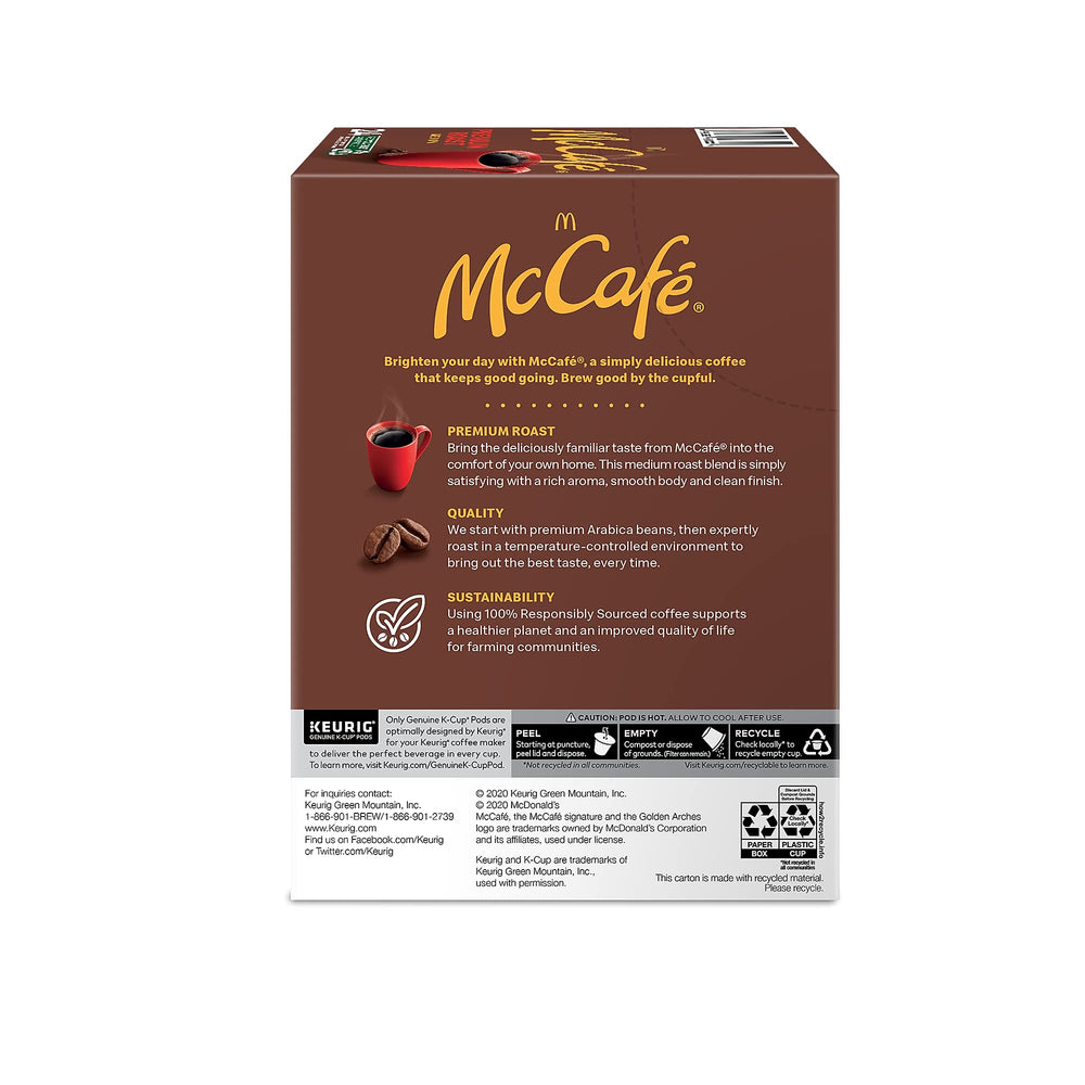 McCafé Premium Roast K-Cup on-the-go setup for quick energizing breaks.