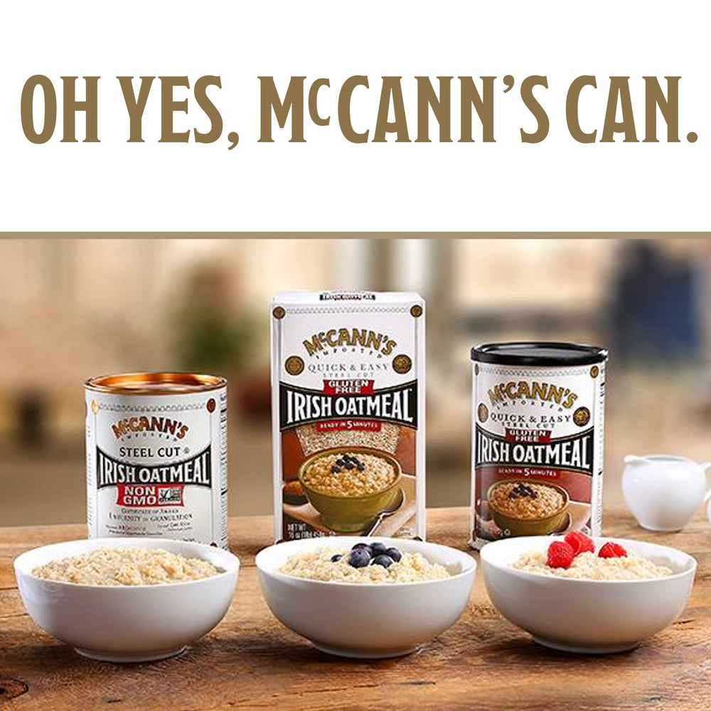 McCann's Irish Oatmeal instant cup as a home snack.