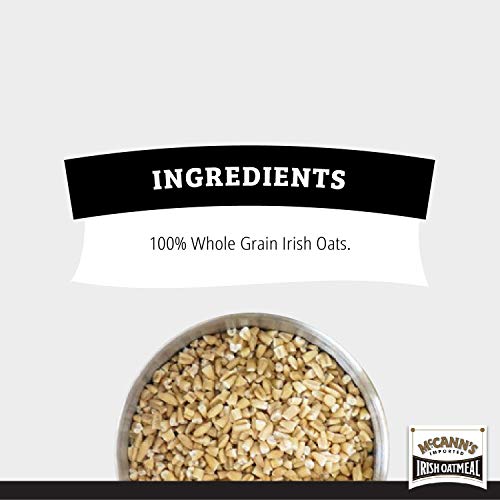 McCann's Irish Oatmeal packaging box emphasizing tradition and quality.